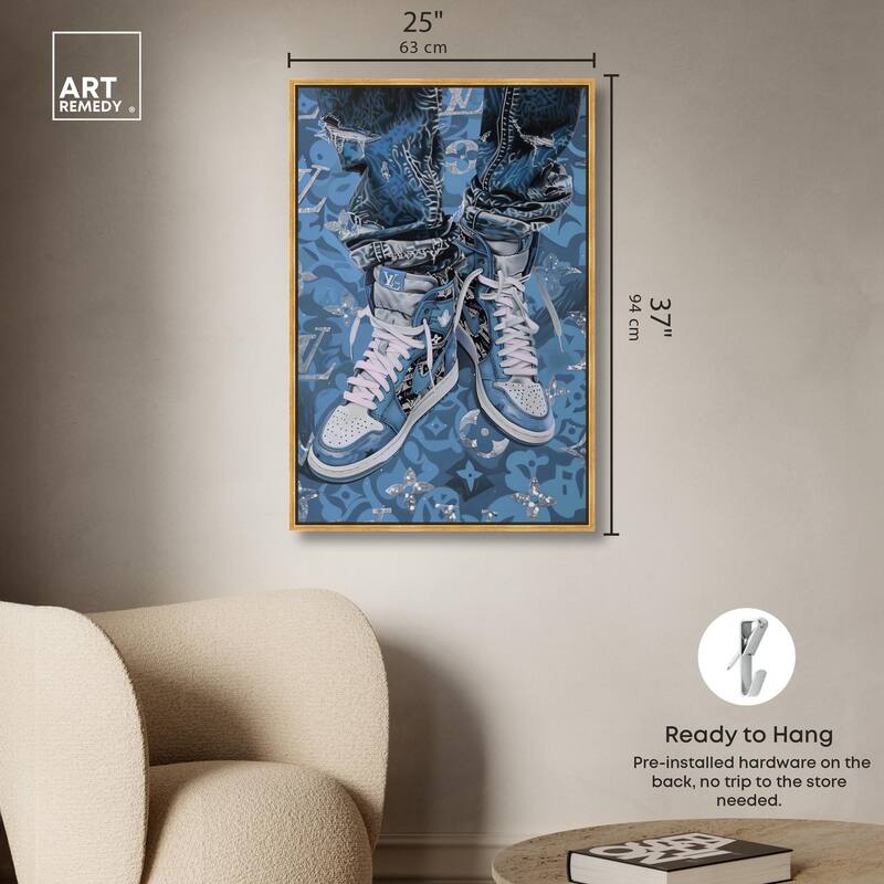 Blue Dreams Sneakers Canvas by Art Remedy