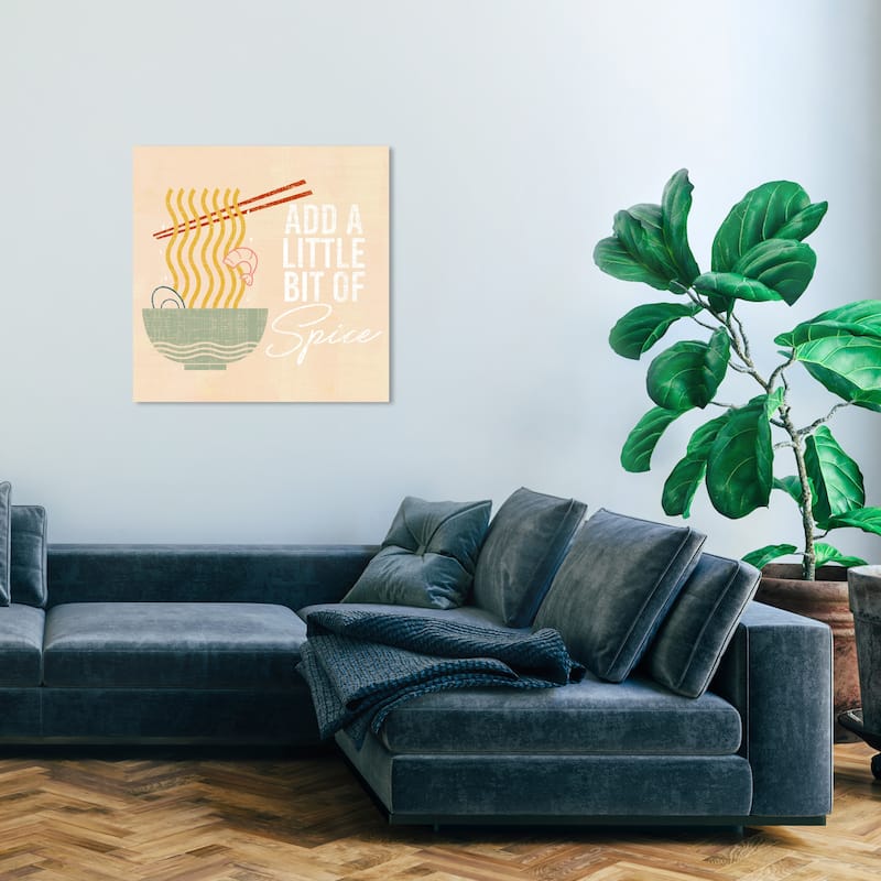 Wynwood Studio Canvas Typography and Quotes Little Bit of Spice White and Cream White Rustic Wall Art Canvas Print - 30 x 30