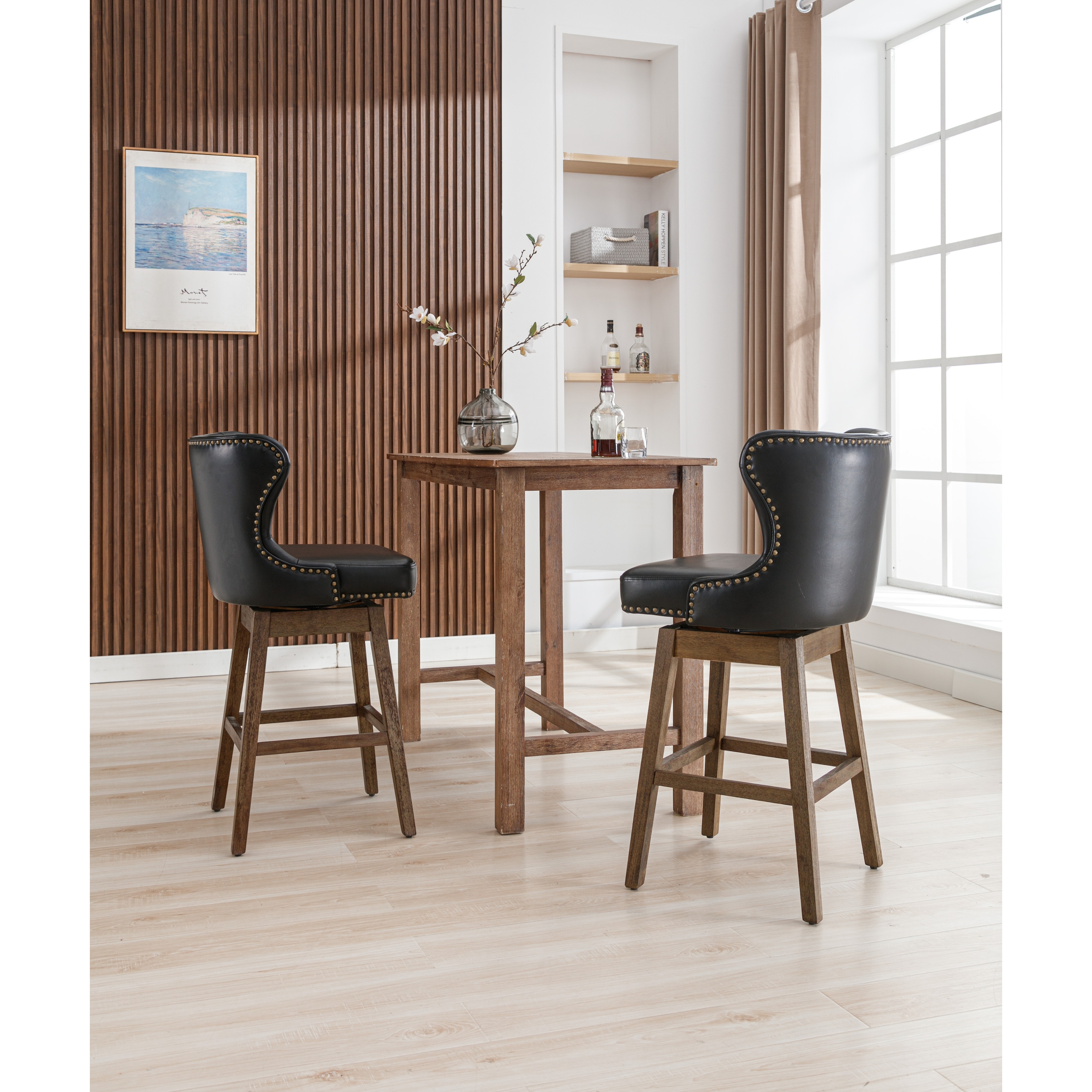 Leather nailhead hotsell bar stools