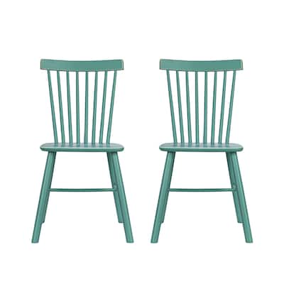 Rubberwood Dining Chairs with Slatted Back - 19.5"L x 19.5"W x 36.0"H
