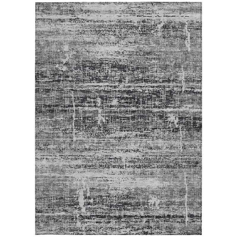 HomeRoots Abstract Transitional Rectangle Outdoor Rug