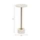 Modern End Table with Marble Top and Aluminum Base - 25