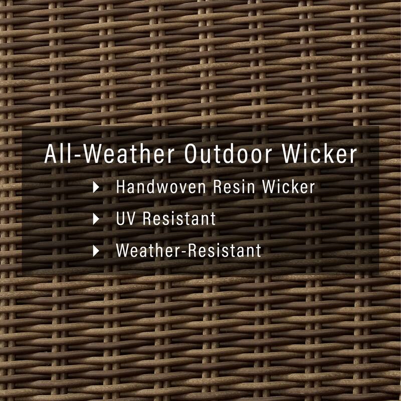 Crosley Bradenton Brown Wicker Rectangular Outdoor Side Table
