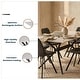 preview thumbnail 35 of 131, Elega Modern Sintered Stone Dining Table Modern Trestle Base Powder-Coated Steel Frame Kitchen Table - 47"-71"
