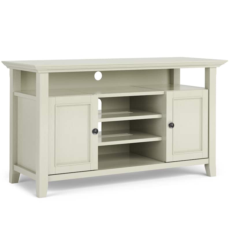 WYNDENHALL Halifax 54 inch Wide Solid Wood Transitional TV Stand - 54'' W x 18.9'' D x 31.9'' H