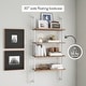 preview thumbnail 12 of 12, Nathan James Theo 4-Shelf Bookcase Floating Wall Mount Natural Wood Industrial Pipe Metal Frame