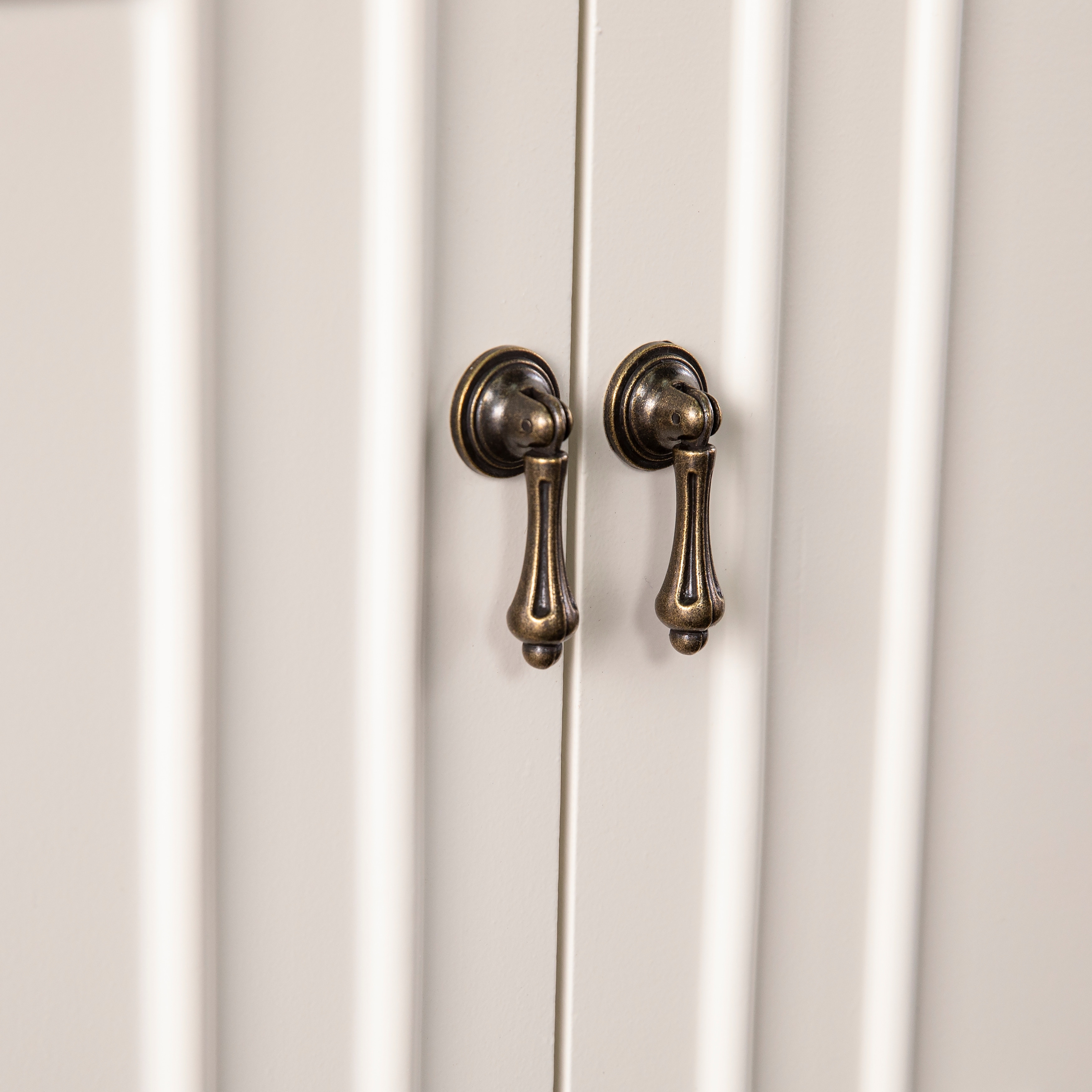 SEI Furniture Taborley Antique White Double Door Accent Cabinet