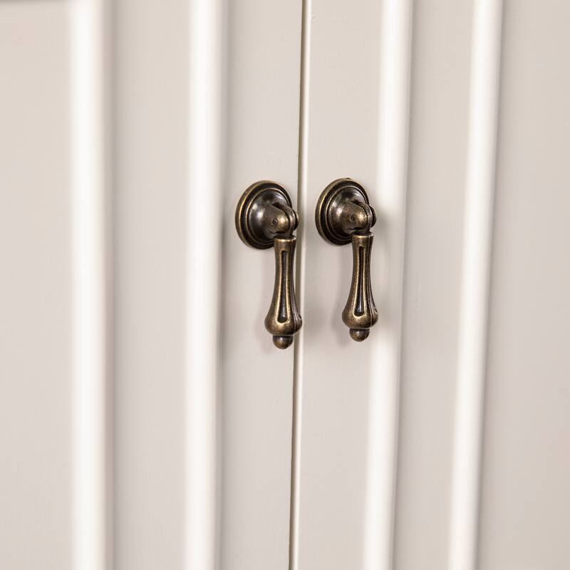 SEI Furniture Taborley Antique White Double-Door Accent Cabinet