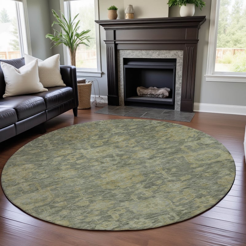 Premium Washable Super Soft Farmhouse Mayfield Rug - Sage - 8' x 8'