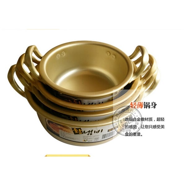 Korean Stretched Noodles Pot Yellow Aluminum Pot Instant Noodles Thick