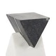 preview thumbnail 6 of 6, White Marble Stacked Pyramid Geometric Decorative Sculpture