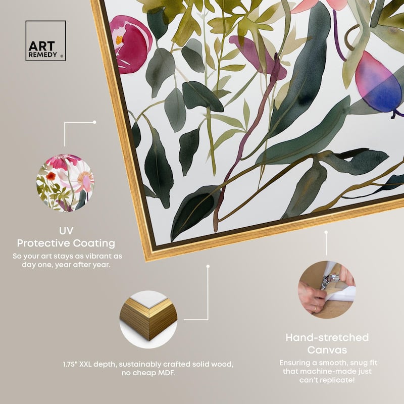 Watery Petals I Canvas by Art Remedy