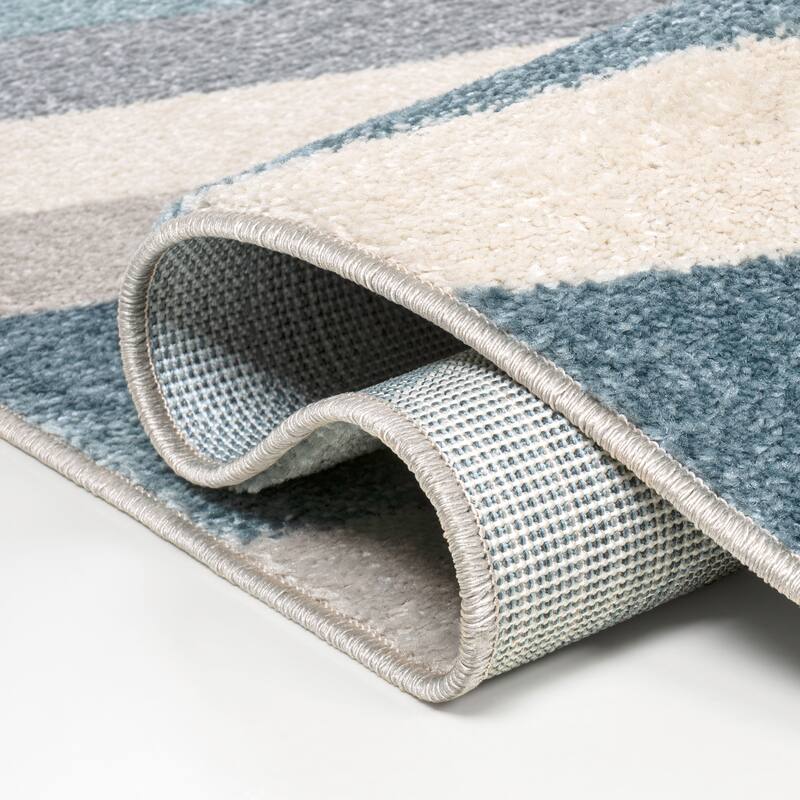 JONATHAN Y Kingdarr Rainbow Contemporary Stripe Multi Area Rug