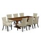 preview thumbnail 35 of 35, Dining Set Included Rectangular Table and Parson Chairs - Distressed Jacobean Finish (Finish & Pieces Option)