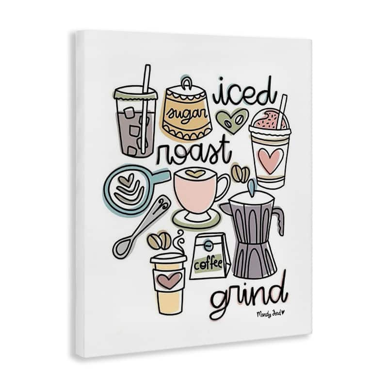 Stupell Various Coffee Types Trend Canvas Wall Art Design By Mandy Ford Art + Illustration