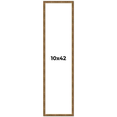 10x42 Frame Gold Solid Wood Picture Frame - Complete Modern Photo