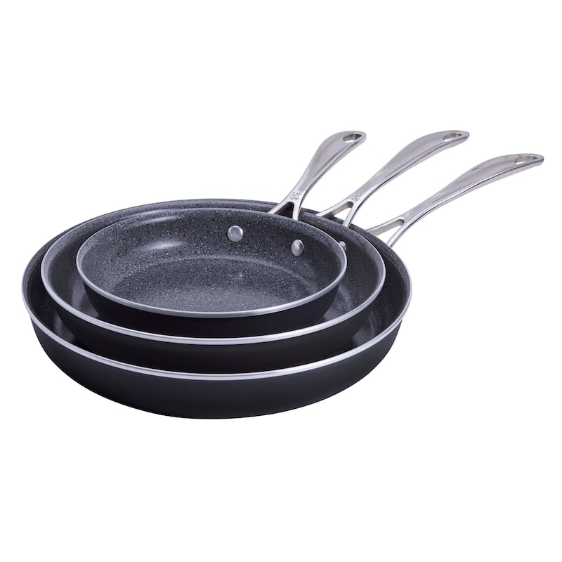 Henckels Capri Ceramic 3-pc Aluminum Ceramic Nonstick Fry Pan Set - Grey - Grey - 3 Piece - 3-pc