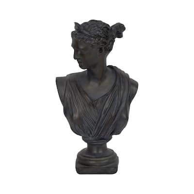 Sagebrook Home Grecian Bust Distressed Resin Novelty Sculpture
