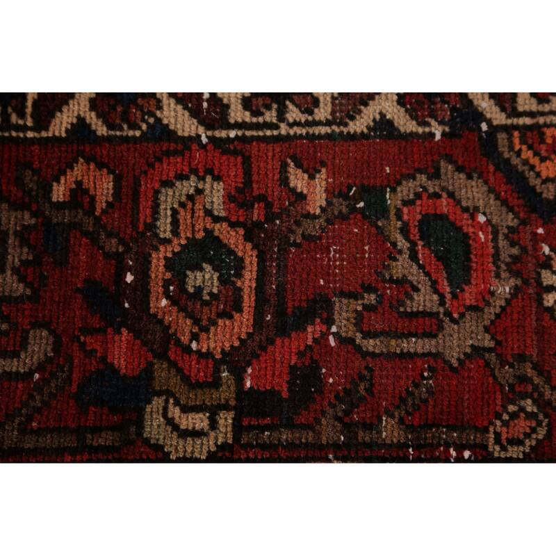Bakhtiari Persian Vintage Area Rug Hand-Knotted Red Wool Carpet - 6'8" x 9'7"