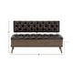 preview thumbnail 18 of 17, Bronze Metal Storage Bench with Tufted Faux Leather