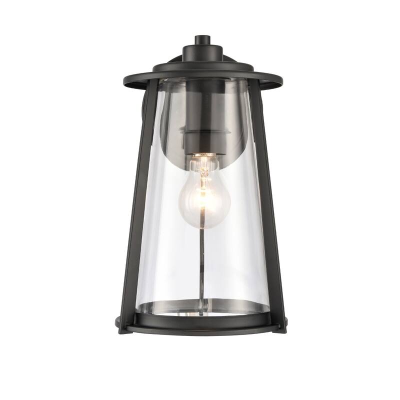 Kennison 13'' High 1-Light Outdoor Sconce - Matte Black - 13 inch Tall - 13 inch Tall - Matte Black