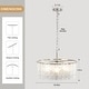 preview thumbnail 34 of 46, 5-Light Modern Candlestick Hanging Linear Chandelier Lighting with Glass Sheet for Kitchen Island