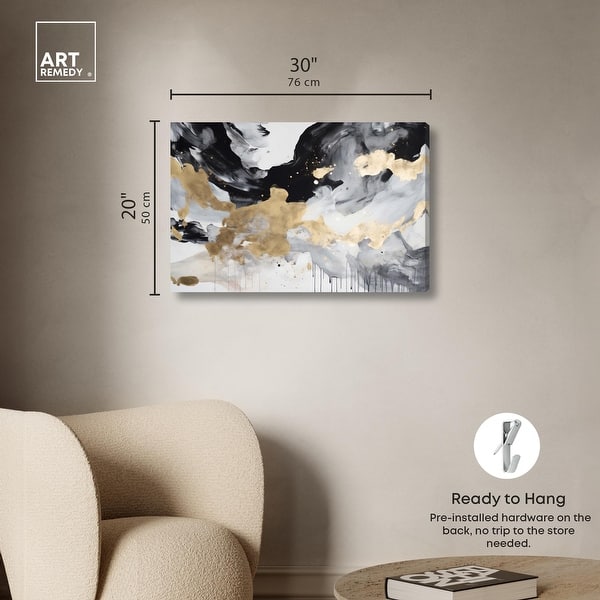 dimension image slide 3 of 6, Galactic View Canvas by Art Remedy, Gallery Wrapped