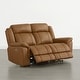 preview thumbnail 40 of 82, Spruce & Spring Genuine Leather Power Reclining Sofa with Optional Console & Flip-Down Table