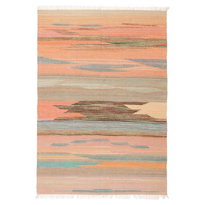 Ankara FW Salmon Kilim 4'8" x 6'11" - 4'8 x 6'11 - Salmon - 4'8 x 6'11