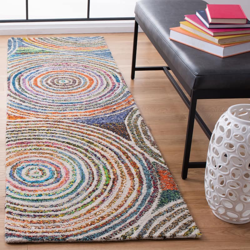 SAFAVIEH Handmade Nantucket Drahomira Contemporary Cotton Rug - 2'3" x 8' Runner - Beige