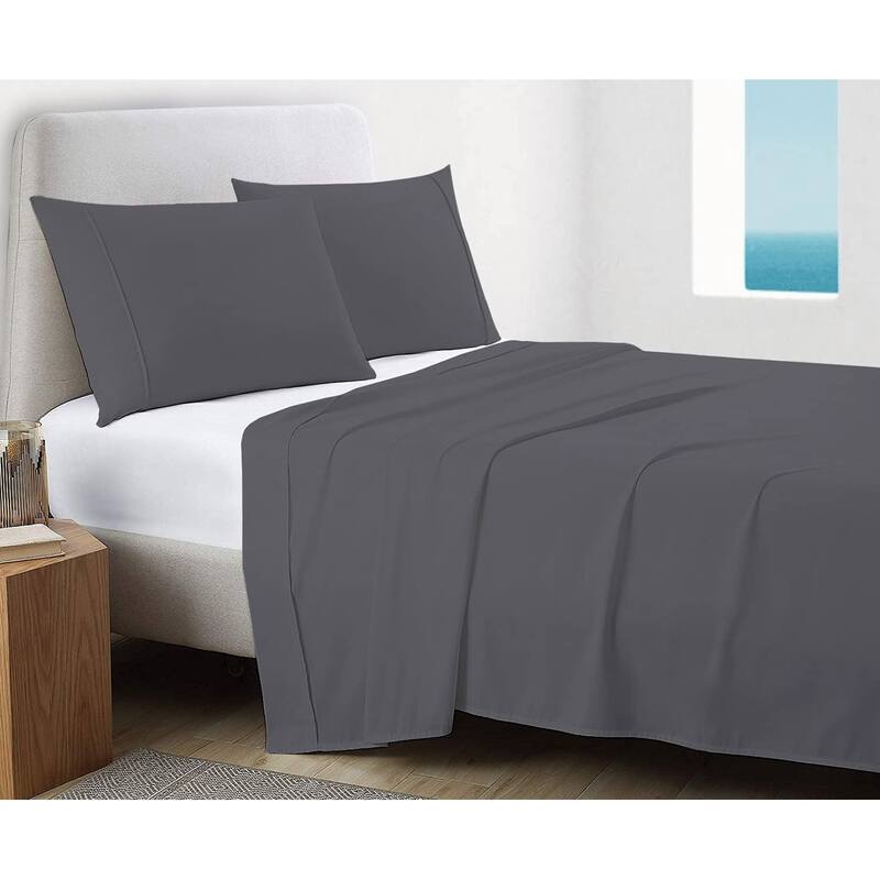 GOTS Certified 300TC Organic Cotton Sateen Wrinkle Resistant Flat Sheets