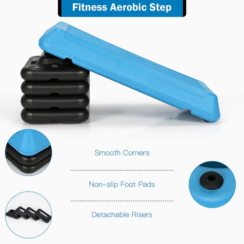 Costway 29'' Adjustable Workout Fitness Aerobic Stepper Exercise - See details