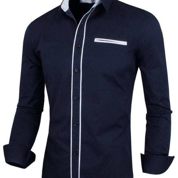 Shop Fashion Men S Long Sleeve Dress Shirts British Style Men S