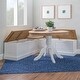 preview thumbnail 2 of 17, Josie L-shaped Backless Breakfast Nook Bench Natural/White