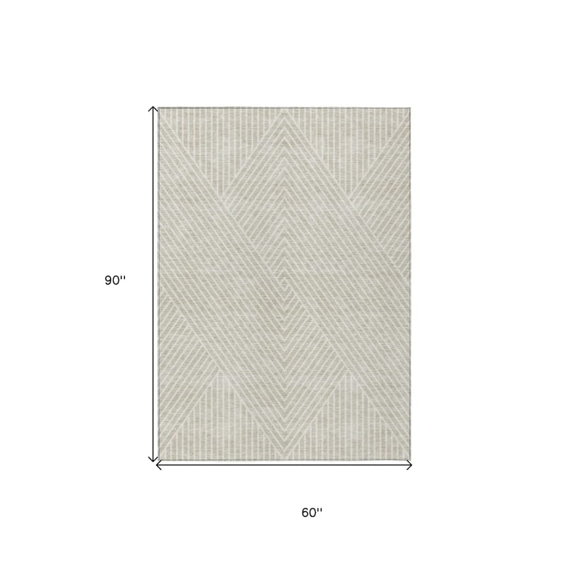 HomeRoots Geometric Transitional Rectangle Outdoor Rug