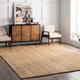 nuLOOM Braided Reversible Jute Area Rug - 10' Square - Natural