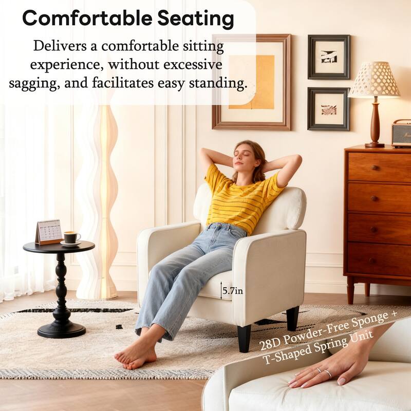 Accent Chair for Living Room Chairs Reading Chair for Bedroom Arm Chair Modern Accent Chairs for Apartment, Waiting Room