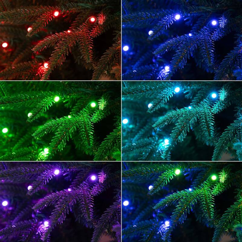 Pre-lit Full Edmonton Fir Artificial Christmas Tree - 6’ - Dual Color LED Lights