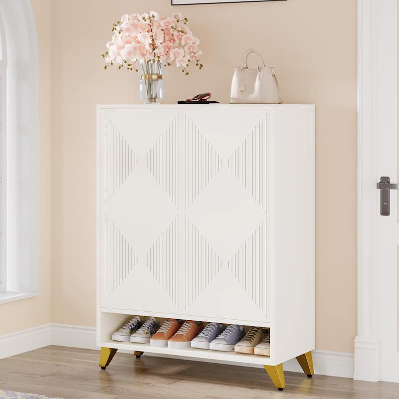 6-tier Modern Shoe Storage Cabinet with Doors for Entryway Living Room
