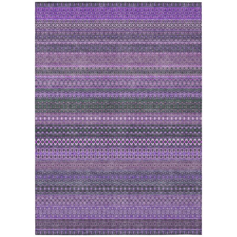 Lamo Stripe Weather Resistant Timeless Fusion Outdoor Rug