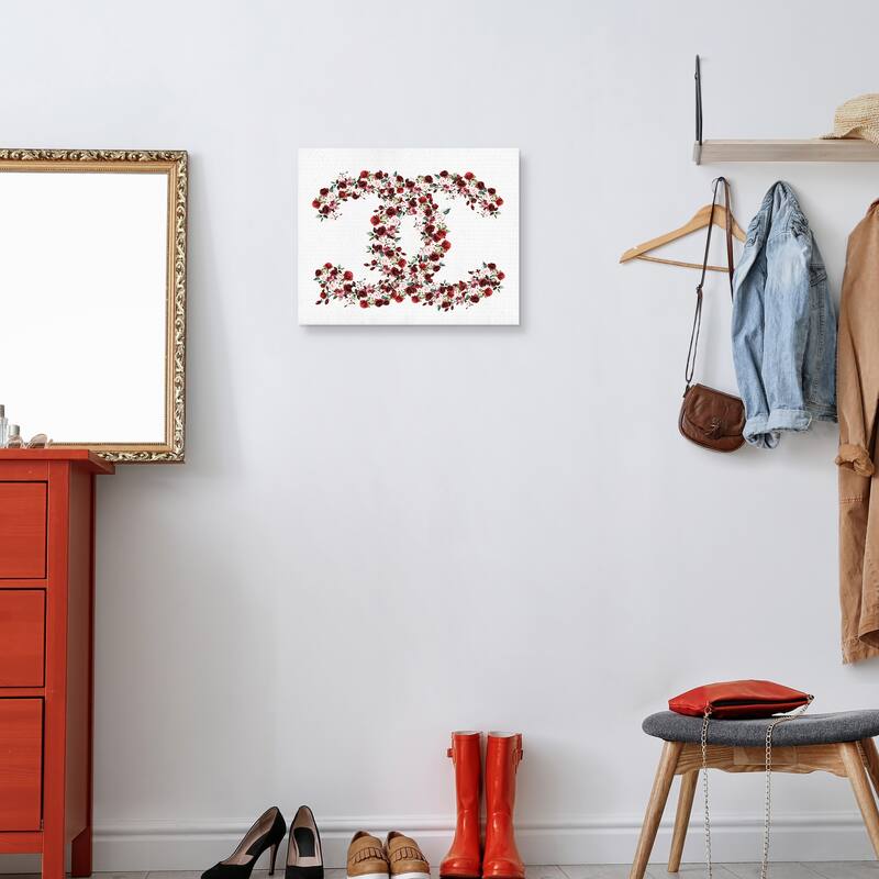 Fashion Floral Logo Canvas Art Print