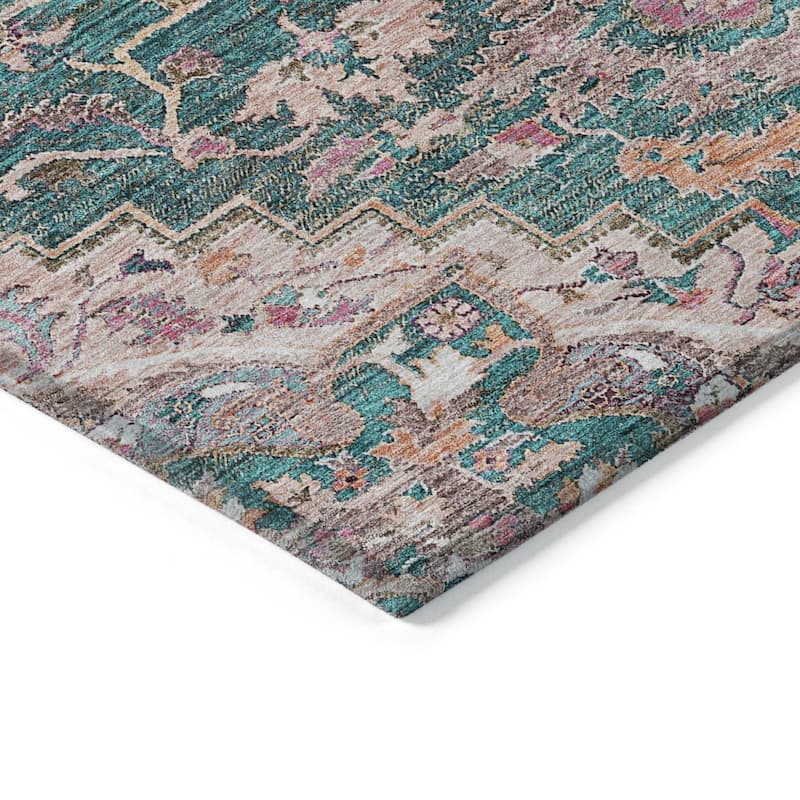 HomeRoots Oriental Traditional Rectangle Outdoor Rug