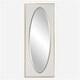 preview thumbnail 2 of 5, Rectangular Framed Wall Mirror - 80" - White and Gold