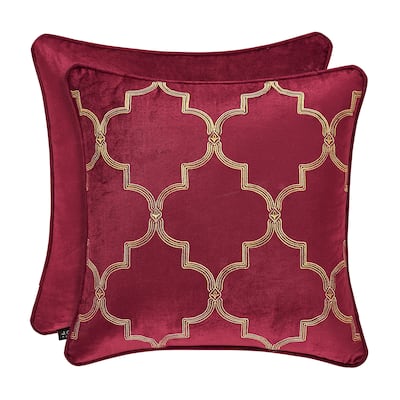 J. Queen New York Maribella 18" Embellished Decorative Throw Pillow