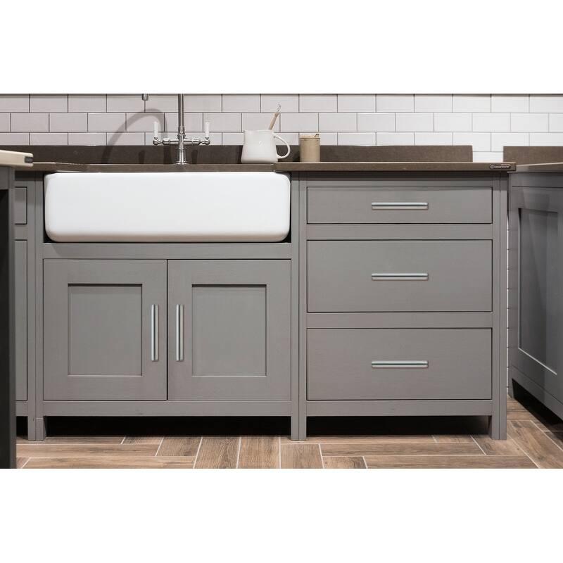 Utopia Alley Bern Pull Handle - Decorative Cabinet Drop Pull Handles, Brushed Nickel, 5.0"/6.3"/7.5" center to center