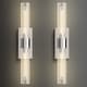 preview thumbnail 2 of 96, KAYLA Modern Glass Wall Sconces, Indoor Wall Lighting Wall Light Fixtures, Vanity Light with Glass Shade(2-Sets) 2-Pack - NICKLE-24"-2 PACK