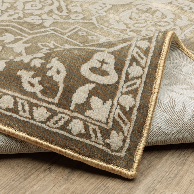 Style Haven Ingram Two-Tone Traditional Medallion Area Rug