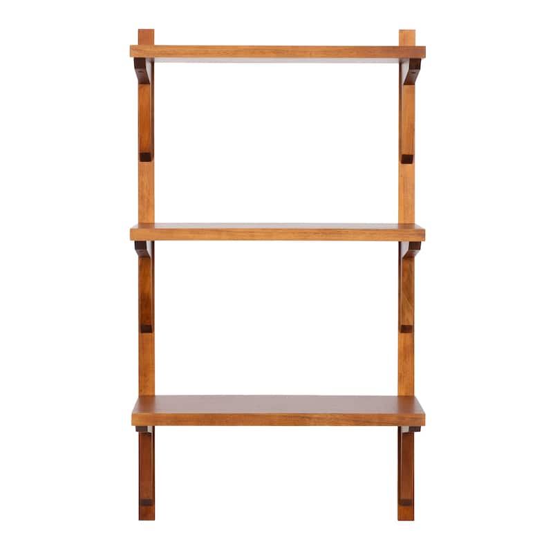 Kate and Laurel Meridien Mid-Century Wall Shelves