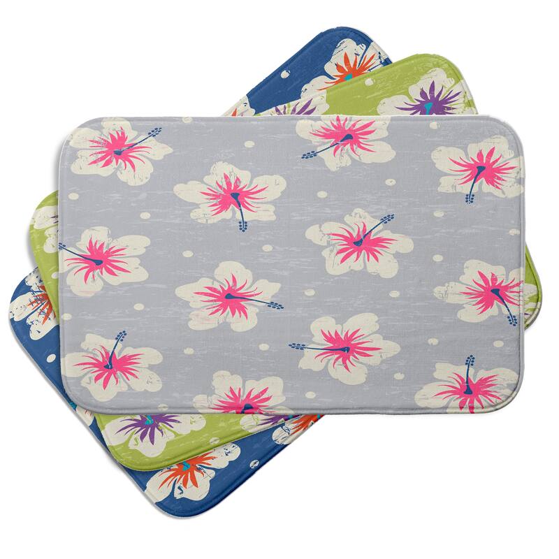 Hibiscus Blooms Bath Mat Bed Bath & Beyond 32478203