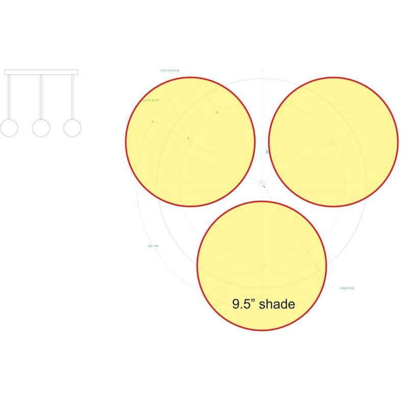 Canopy Kit 15-1 2" Round for Up to 3 Pendants - Matte Black - 15.5 in x 15.5 in x 1.37 in
